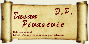 Dušan Pivašević vizit kartica